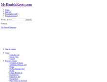 Tablet Screenshot of mydanishroots.com